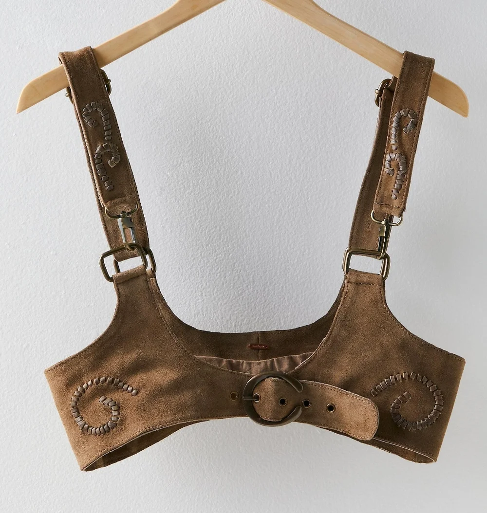 Free People Beacon Corset Harness 100% Leather - Picture 2 of 2